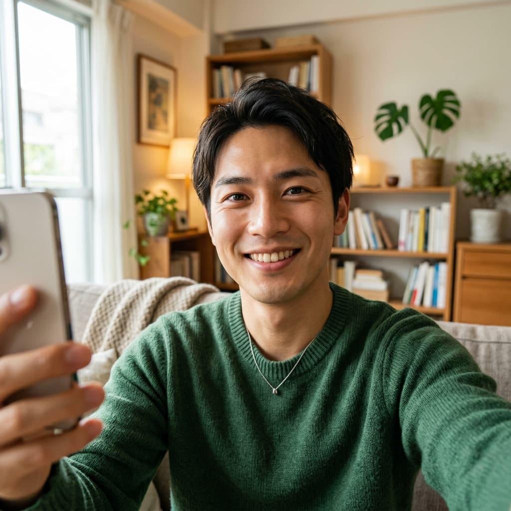 スマホの自撮り写真